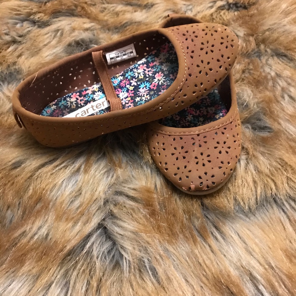 Girls brown ballet flats